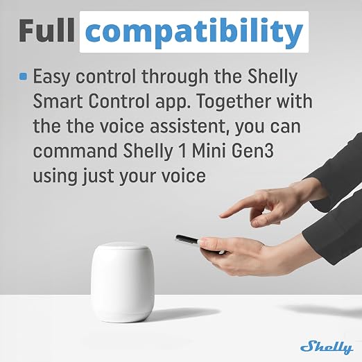Shelly 1 Mini Gen3, WiFi & Matter Smart Relay Switch - Image 5