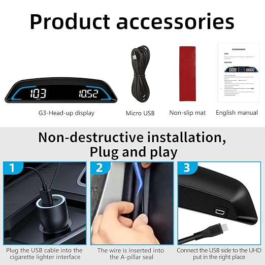 SinoTrack Digital GPS Speedometer Universal Heads Up Display - Image 7