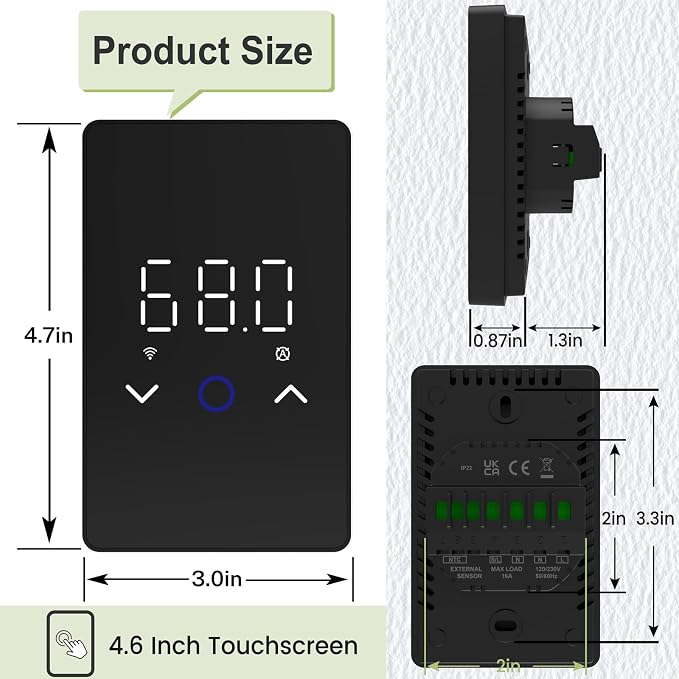 MAXKOSKO 1PC WiFi Smart Thermostat - Image 8