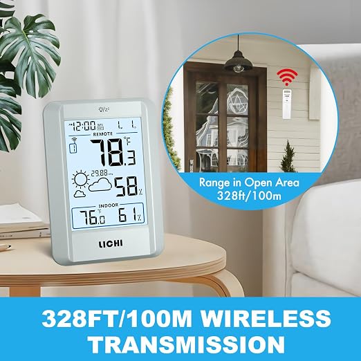 Indoor Outdoor Thermometer Wireless Weather Station External Thermometer - Image 4