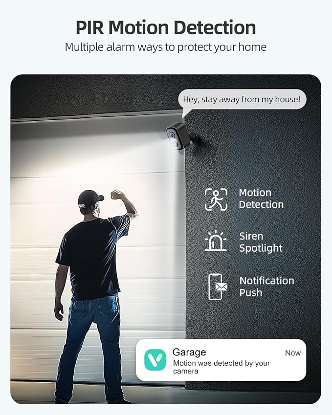 2K Security Cameras Wireless Outdoor, 2 Pack Battery Powered WiFi Cameras - Image 4
