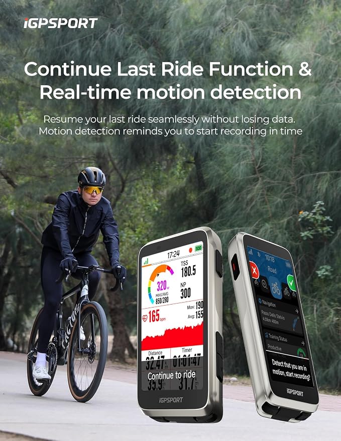iGPSPORT BiNavi Bike Computer, 3.5‘’ Touch Screen Map Navigation Music Control - Image 7