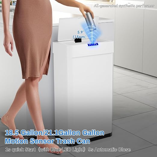 Sensor Trash Can, Touchless Motion Sensor Trash Bin, Smart Automatic Garbage Can - Image 3