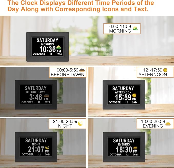 SSINI Digital Calendar Dementia Alarm Clock - Image 5