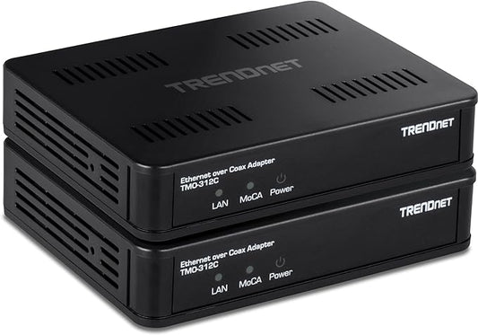 TRENDnet Ethernet Over Coax MoCa 2.5 Adapter, TMO-312C2K, Backward Compatible by TRENDnet
