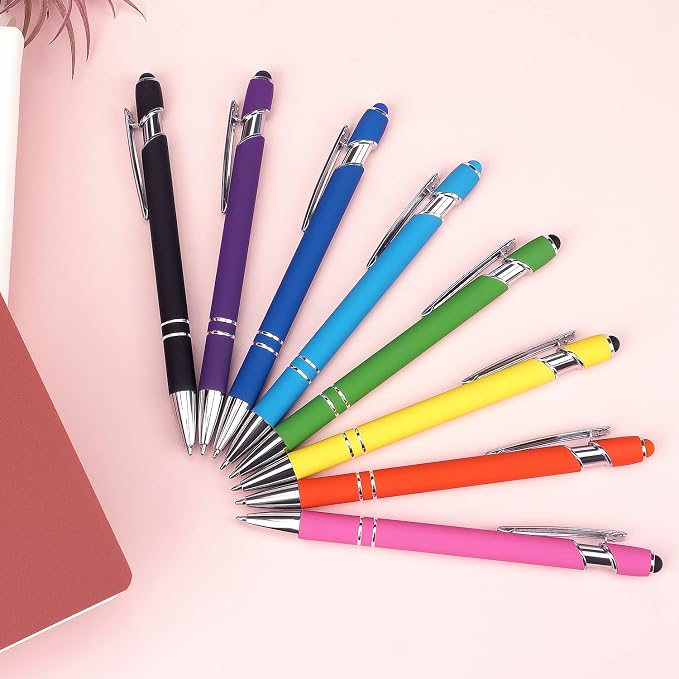 8 Pack Ballpoint Pen 2-in-1 Stylus Retractable Ballpoint Pen - Image 6
