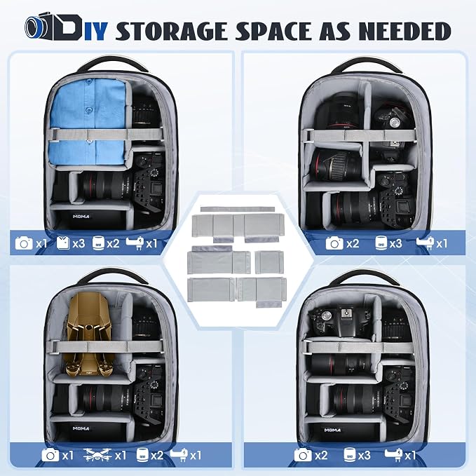 Camera Backpack Camera Bag for Photographers DSLR SLR Mirrorless Camera Cases - Image 2