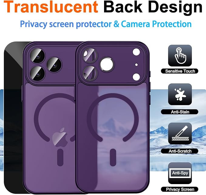 for iPhone 17 Pro Case with Privacy Screen Protector and Camera Protection - Image 2