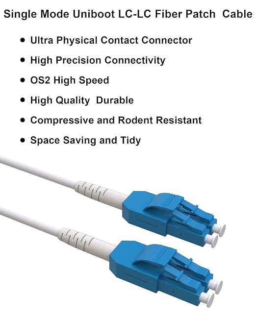 90M Armored Fiber Optic Cable Uniboot LC to LC Single Mode, OS2 LC-LC SMF Fiber - Image 6