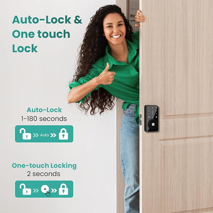 Smart Lock, 4-in-1 Keyless Entry Door Lock - Image 4
