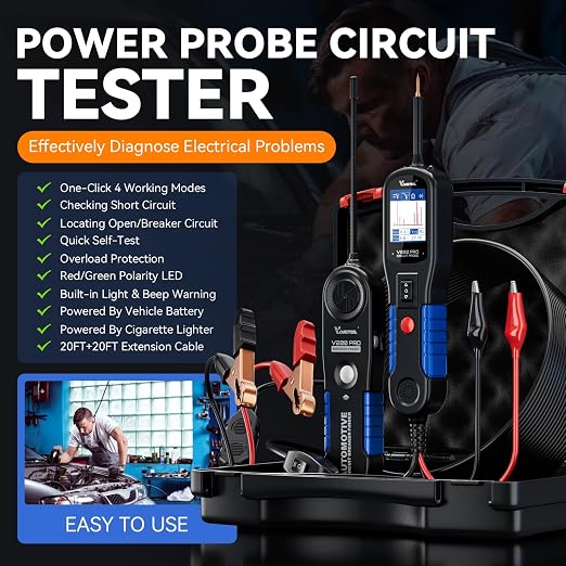 VDIAGTOOL V200 PRO Upgrade Kit Automotive Power Circuit Probe Tester - Image 4