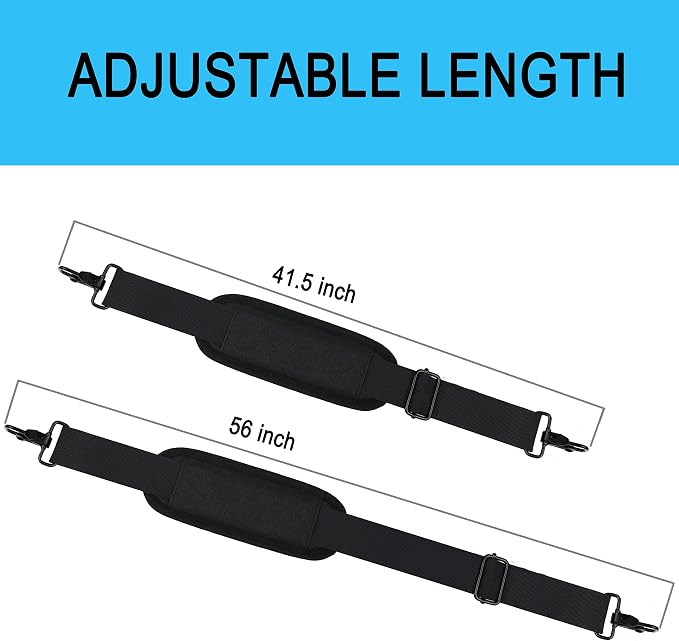 Askuko Shoulder Strap 56 Inch, Universal Adjustable Shoulder Belt Replacement - Image 6