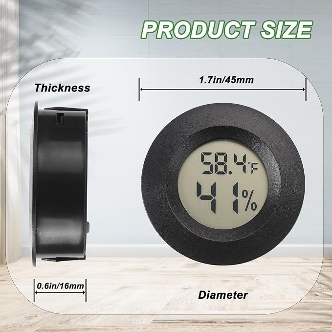 Mini Hygrometer Digital Thermometer Humidity Meter 20 Pack Hygrometer - Image 2