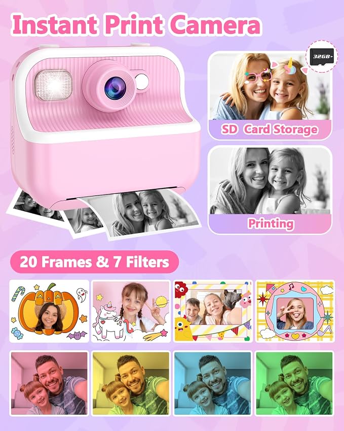 Kids Camera Instant Print, Christmas Birthday Gifts - Image 4