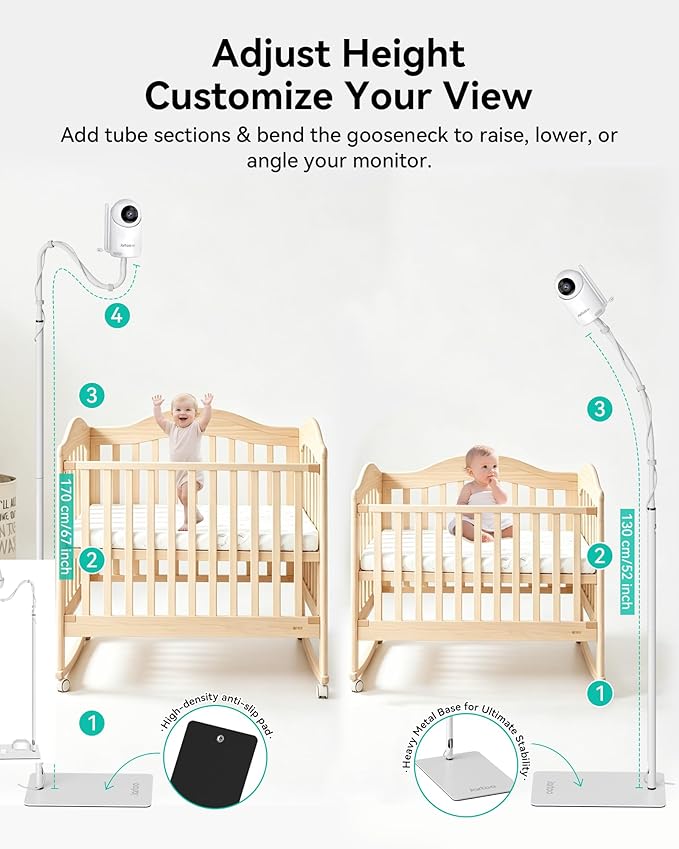 Jartoo Baby Monitor Floor Stand Holder Mount Compatible - Image 5