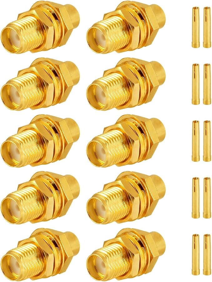 10 PCS SMA Connectors SMA Female Bulkhead Solder Connector - Image 2