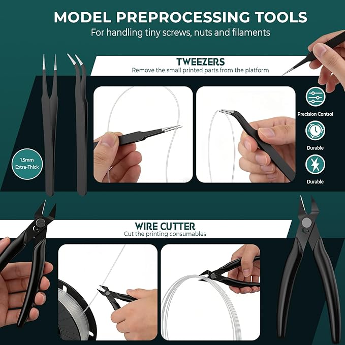 3D Printer Tools Kit, Removal Scraper, Engraving Knife, Wire Cutter - Image 5