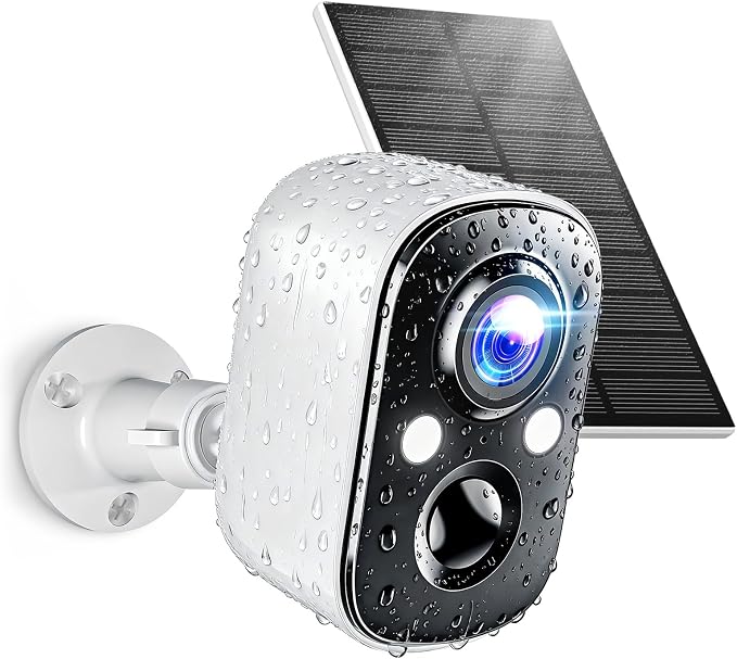 Techage Solar Security Cameras Wireless Outdoor, 2K Battery Powered WiFi Cameras by Techage
