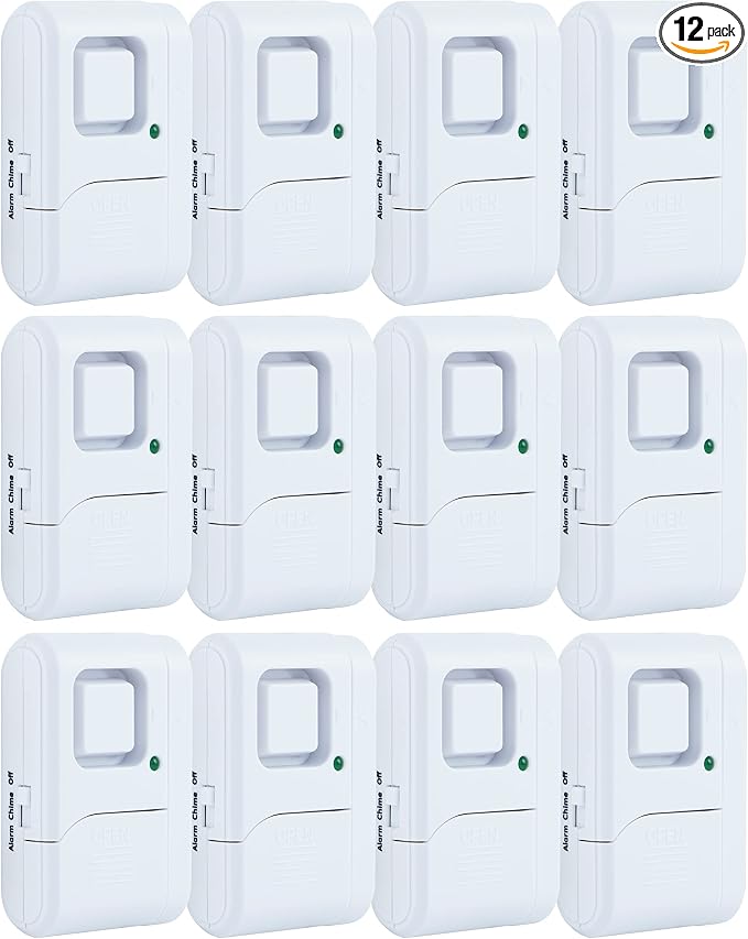 UltraPro Personal Security Window and Door Alarm, 12 Pack, DIY Protection by UltraPro