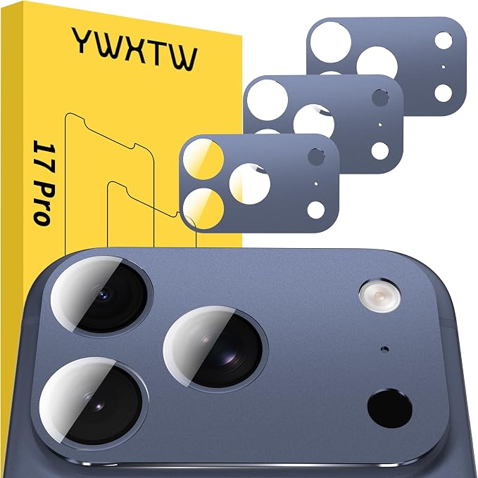 YWXTW [0 Bubbles for iPhone 17 Pro Camera Lens Protector, Full Coverage by YWXTW