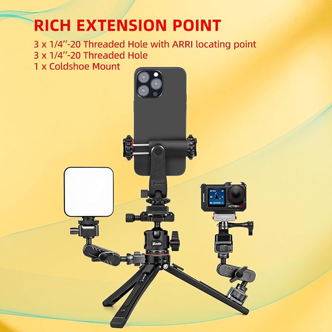 Zeadio 3-in-1 Heavy Duty Metal Tripod - Image 6