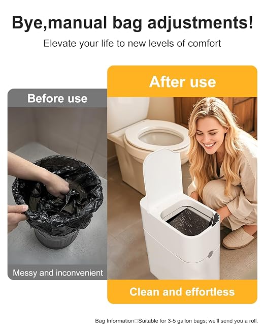 CTIME Touchless Automatic Bathroom Trash Can - Image 8