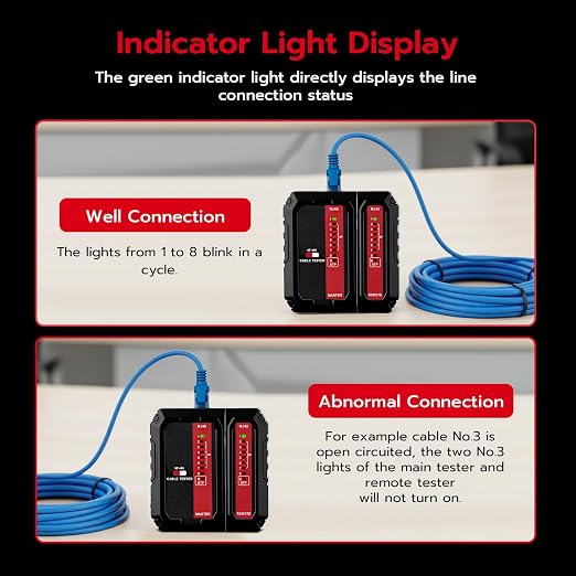 Mcbazel Network Cable Tester for RJ45 RJ11, Ethernet Cable Tester Tool - Image 8
