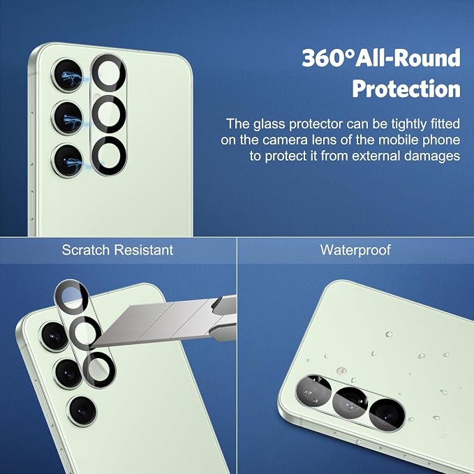 OMOTON 3+2 Pack Screen Protector and Camera Lens Protector - Image 7