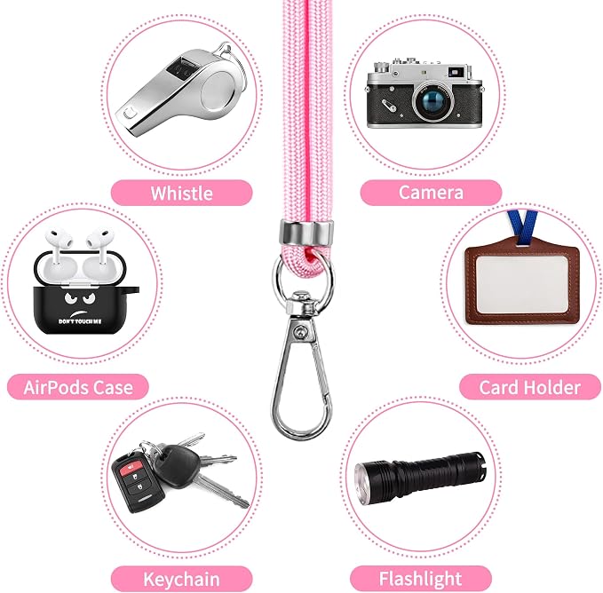 CACOE Phone Lanyard 2 Pcs-1 Pcs Adjustable Neck Strap, 2 Pads, Universal - Image 4