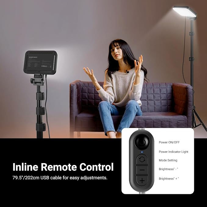 NEEWER Basics 2 Pack LED Video Light Panel Lighting Kit, 6.2" Dimmable Portable - Image 4