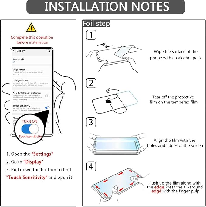 XDesign [2+2 Pack Galaxy S22 Ultra Screen Protector, 9H Tempered Glass Scratch - Image 7