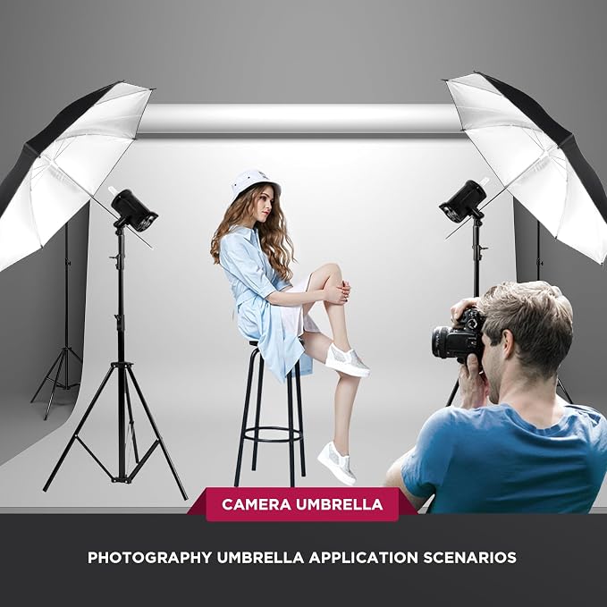 43" Black/Silver Reflective Umbrella Kit - Image 7