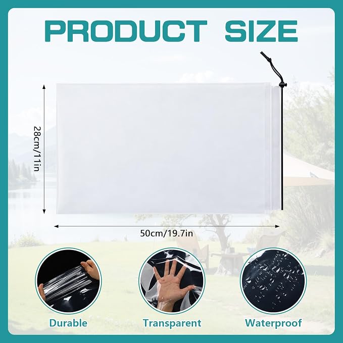 Sabary 10 Pack Clear Camera Rain Covers Waterproof Dustproof PE Lens Sleeves - Image 2