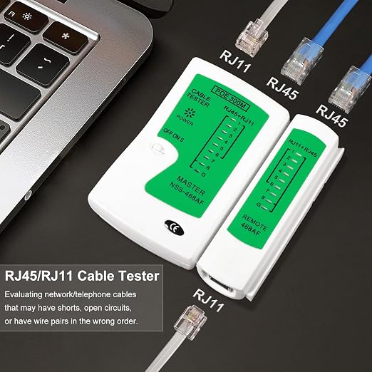 Network Cable Tester for RJ45 & RJ11 & RJ12, Ethernet LAN Cable Tester for Cat5 - Image 2