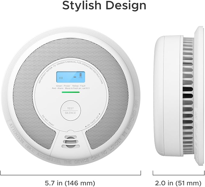 X-Sense Combination Smoke & CO Alarm, 10-Year Battery, Large LCD, UL 217 & UL - Image 8
