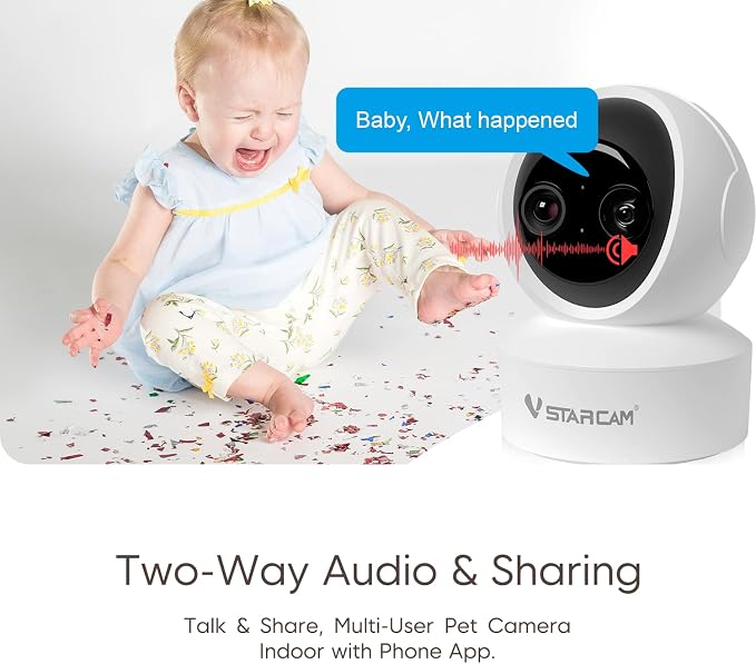 VSTARCAM 2K Dual Lens Indoor Security Camera, 10X Hybrid Zoom WiFi Camera - Image 5