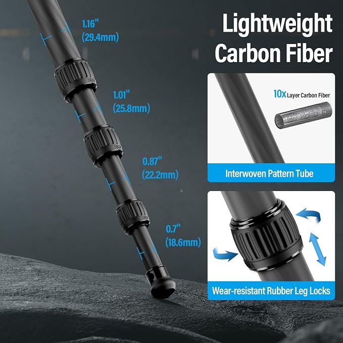 SIRUI AM-284 Carbon Fiber Tripod - Image 3