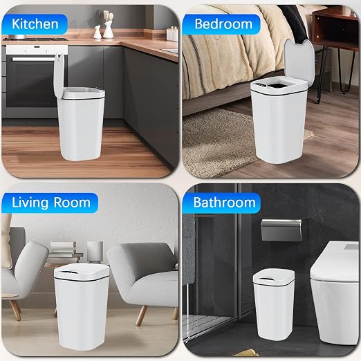 2 Pack Automatic Small Bathroom Trash Can - Image 6