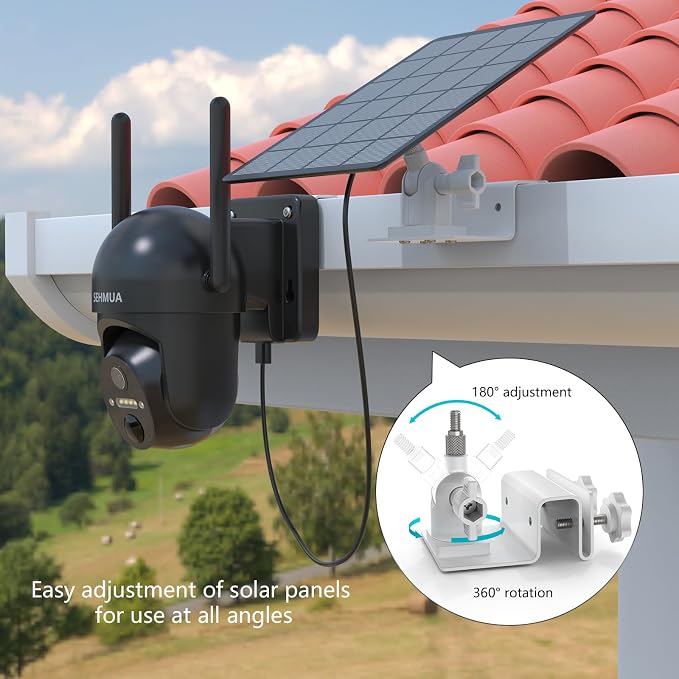 Gutter Mount for SEHMUA RBX-S40/S44/S45/SD22 Solar Outdoor Camera Bracket - Image 6