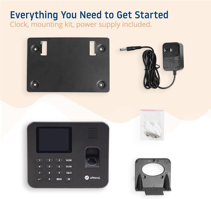 uAttend RE2000 Biometric Time Clock - Image 8