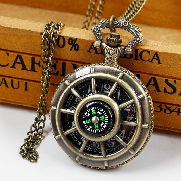 Men's Pocket Watch, Arabic Digital Dial Pocket Watches - Image 2