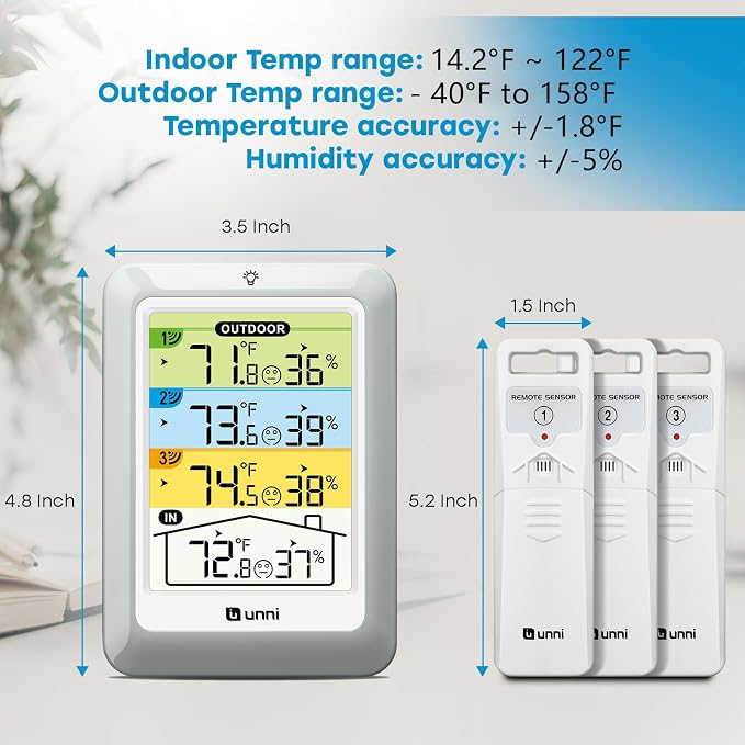 Indoor Outdoor Thermometer Wireless - Image 2