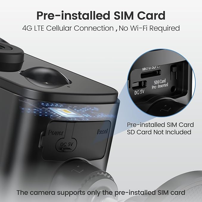 Cellular Security Camera Wireless Outdoor, No WiFi Need, Battery & Solar Powered - Image 4