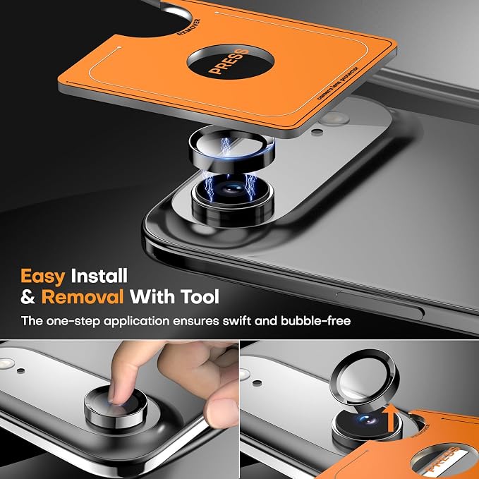 Camera Lens Protector for iPhone Air, Tempered Glass Metal Individual Camera - Image 7