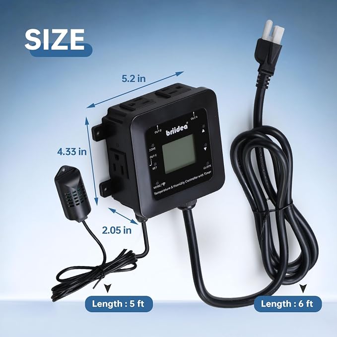 Briidea Smart WiFi Temperature and Humidity Controller - Image 7