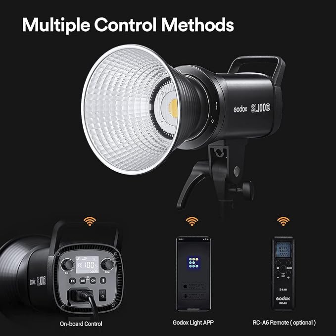 Godox SL100D LED Video Light, 100W TLCI≥97 CRI≥96, 5600K Continuous Lighting - Image 7