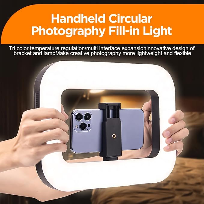 20W Ring Video Light with 8000mAh Built‑in Battery & 80inch Tripod 3H Max - Image 8