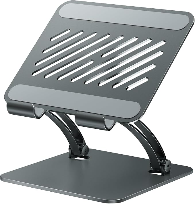 tounee Tablet Holder Stand, Dual Rod Adjustable Aluminum Desktop Stand by tounee