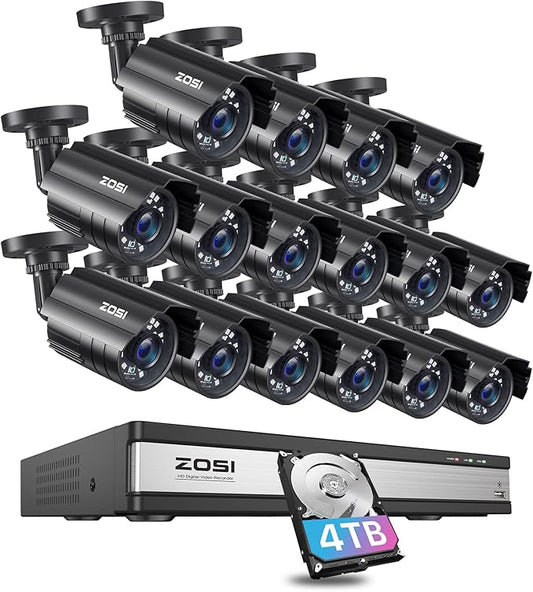 ZOSI 3K Lite 16CH Security Camera System Outdoor by ZOSI