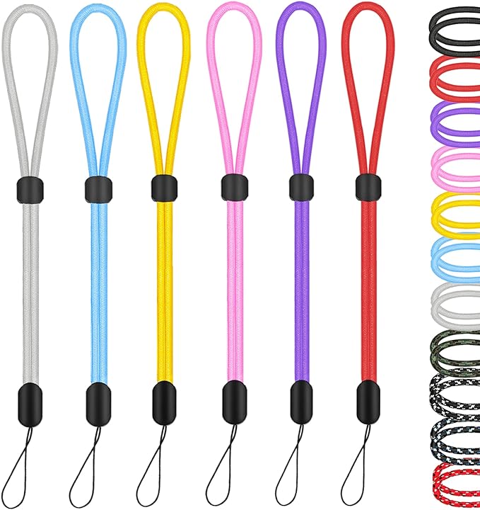 Hand Wrist Strap Lanyard, 6 Pack 9.5inch Adjustable Nylon Wristlet Straps by Hukado